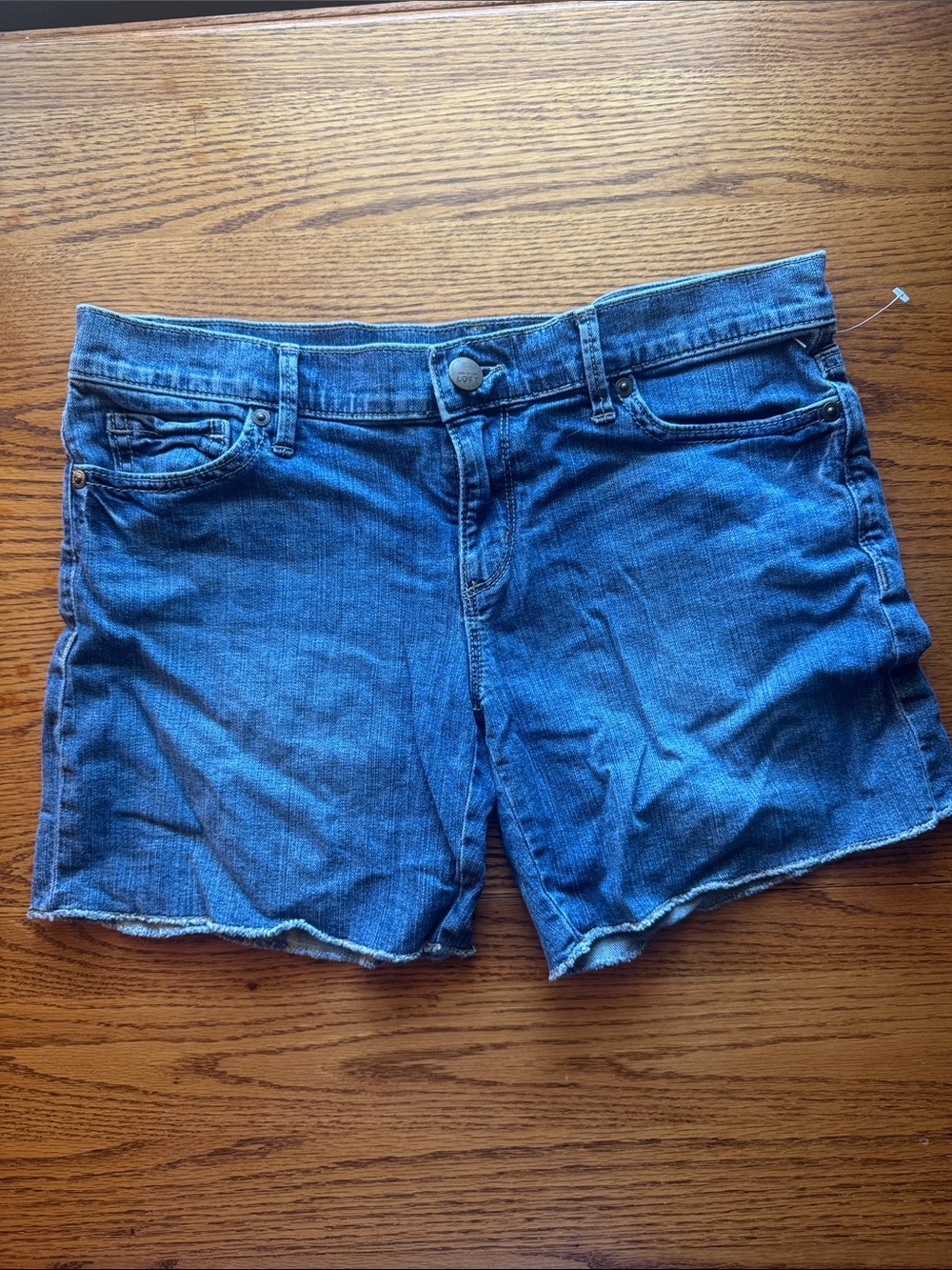 LOFT Women's Blue Denim Cutoff Shorts